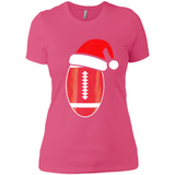 Christmas Football Shirt - Football Santa Hat Christmas
