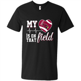 Arizona Cardinals Football My Heart is on that Field - Men's V-Neck