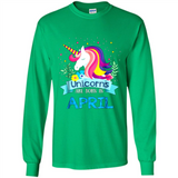 Unicorns are born in April Birthday Rainbow Gift Custom Ultra Cotton