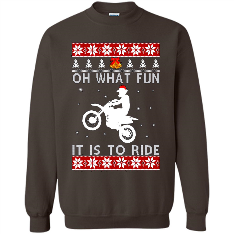 Motocross oh what fun it is to ride Christmas sweater PINGPONG