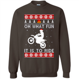 Motocross oh what fun it is to ride Christmas sweater PINGPONG