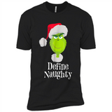 Santa Grinch Define Naughty Christmas Sweatshirt - Premium Short Sleeve T-Shirt