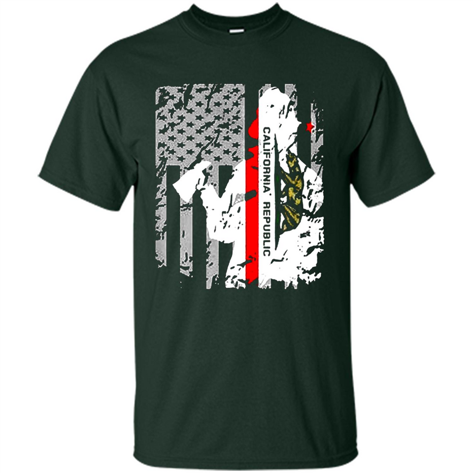 Paradise California Firefighter Thin Red Line Funds Youth T-Shirt PINGPONG - Shirt
