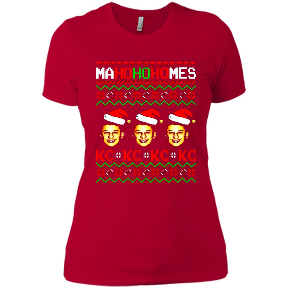 Patrick Mahomes Ma Ho Ho Homes Christmas sweatshirt PINGPONG - Ladies' Boyfriend T-Shirt