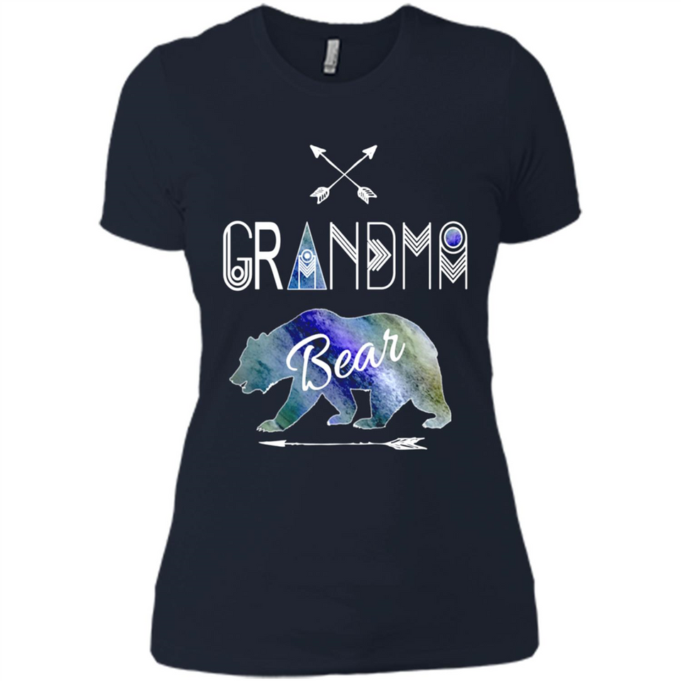 Grandma Bear Shirt Tribal Family Vacation & Camping Tee - Ladies' Boyfriend T-Shirt