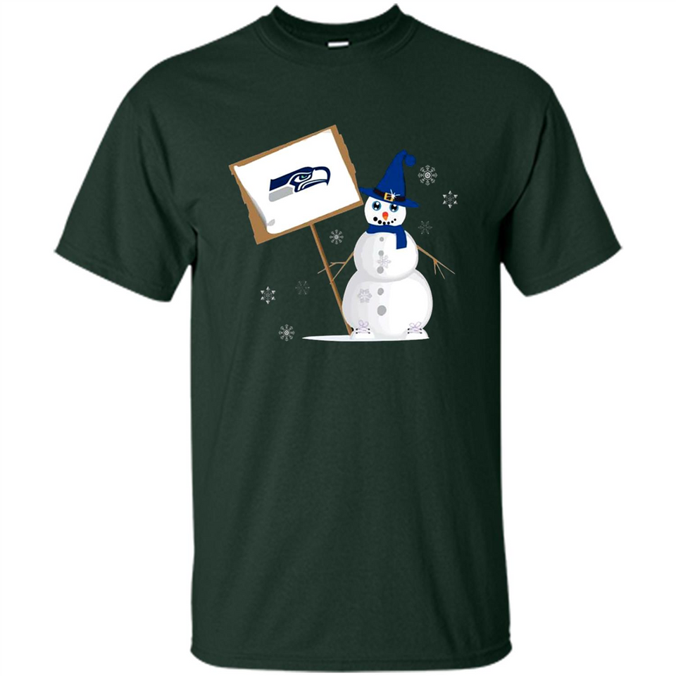 Seattle Seahawks Snowman Funny