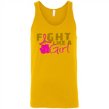 Fight Like A Girl Breast Cancer Awareness - Canvas Unisex Tank