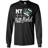 New York Jets Football My Heart is on that Field - Long Sleeve T-Shirt
