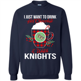 I Just Want To Drink Hot Chocolate & Watch UCF Knights Ugly Christmas Sweater PINGPONG