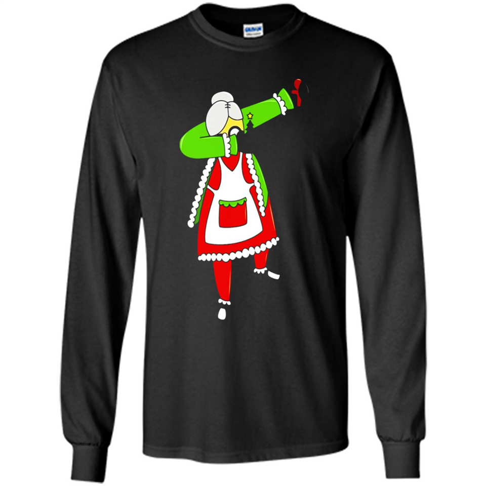 Funny Dabbing Mrs. Santa Claus Christmas Dab - Long Sleeve T-Shirt