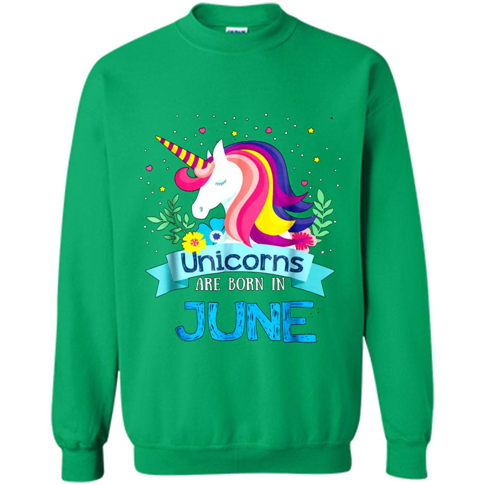 Unicorns are born in June Birthday Rainbow Gift Ladies Custom
