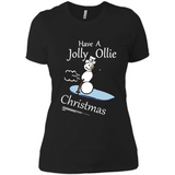 Snowman Snowboarder Tshirt Have Jolly Ollie Christmas