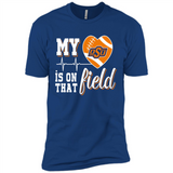 Oklahoma State Cowboys Football My Heart is on that Field - Premium Short Sleeve T-Shirt