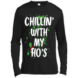 Chillin With My Ho's Funny Christmas - Canvas Long Sleeve T-Shirt