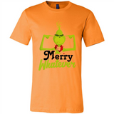 Grinch Merry Whatever Funny Christmas Sporty - Canvas Unisex T-Shirt
