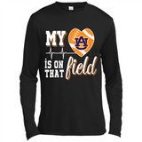 Auburn Tigers Football My Heart is on that Field - Canvas Long Sleeve T-Shirt