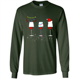 Christmas Red Wine Funny Merry Xmas Sweatshirt - Long Sleeve T-Shirt
