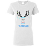 Busch Reinbeer Funny Beer Reindeer Christmas Sweatshirt - Ladies Short-Sleeve