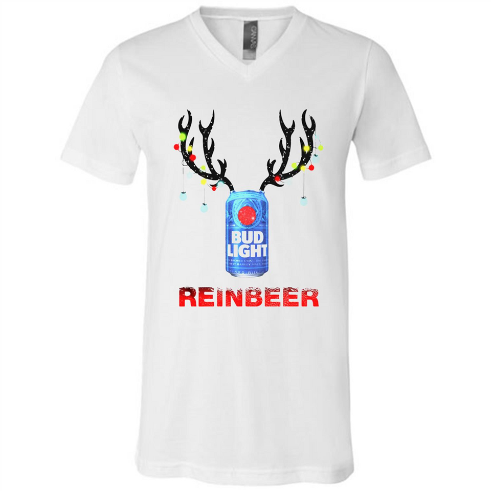 Bud light reinbeer Christmas - Canvas Unisex V-Neck