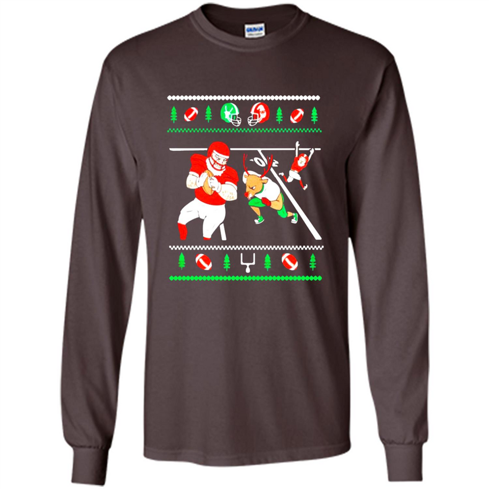 Santa vs Deer Football Ugly Christmas PINGPONG