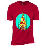 Funny Pizza Ugly Christmas Sweater Xmas Pizza Tree - Premium Short Sleeve T-Shirt