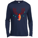Football Christmas Shirt Reindeer Christmas Football Funny - Canvas Long Sleeve T-Shirt