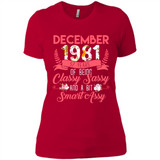 December 1981 37 Years Of Being Classy Sassy - Ladies' Boyfriend T-Shirt