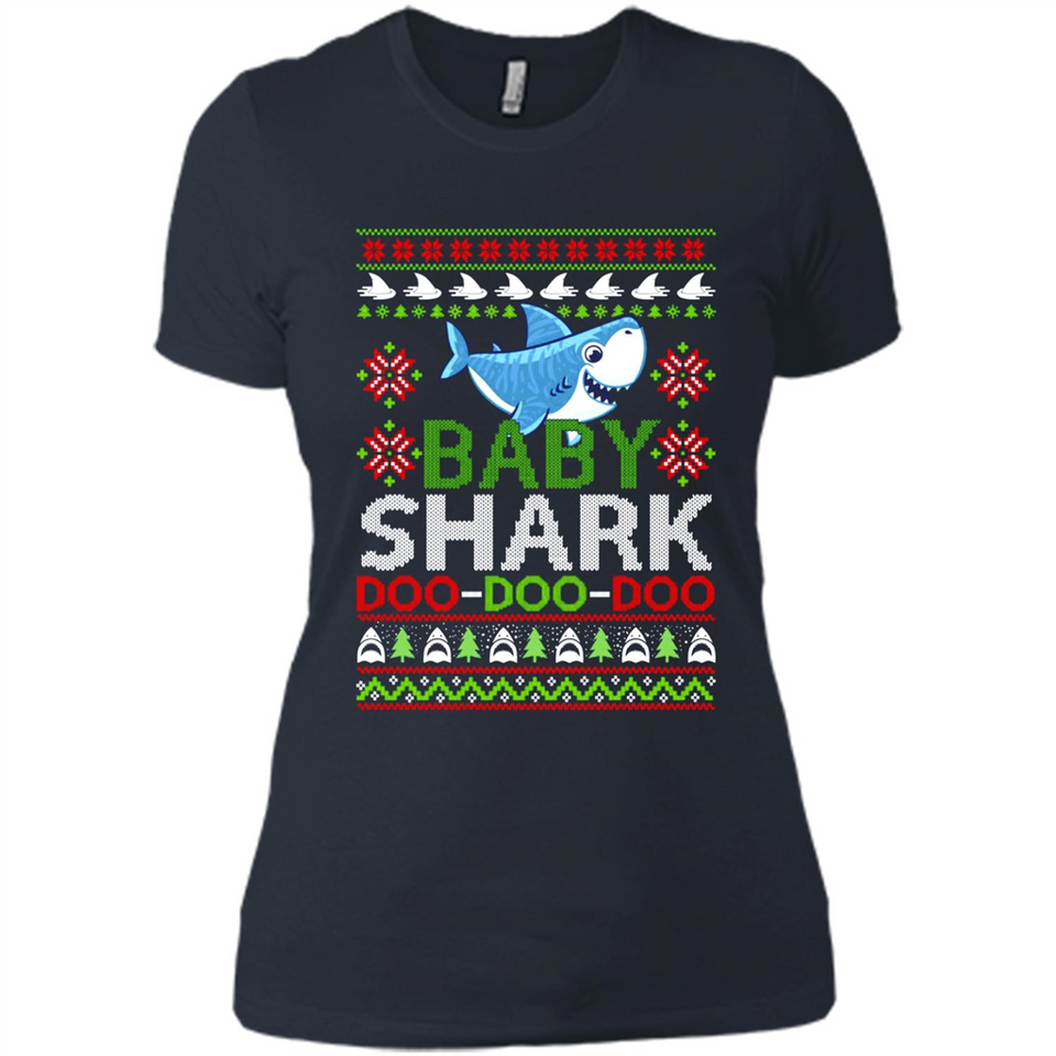 Baby shark Doo Doo Doo Christmas - Ladies' Boyfriend T-Shirt
