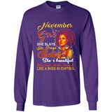 November Girl She Slays She Prays Beautiful Birthday PINGPONG