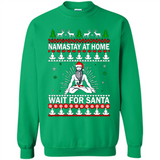 Namastay at home and wait for Santa Christmas sweatshirt PINGPONG