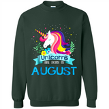 Unicorns are born in August Birthday Rainbow Gift Custom Ultra Cotton