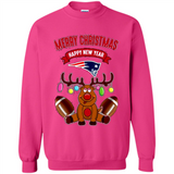 New England Patriots NFL Reindeer Funny Merry Christmas And Happy New Year