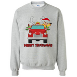 Merry Truck-Mas Christmas Fire Truck Cute Reindeer Sporty - Sweatshirt