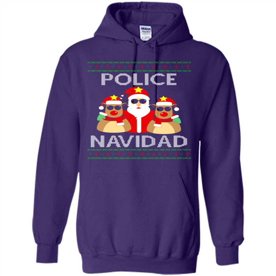 FUNNY POLICE NAVIDAD T-SHIRT Santa Christmas Party - Hoodie
