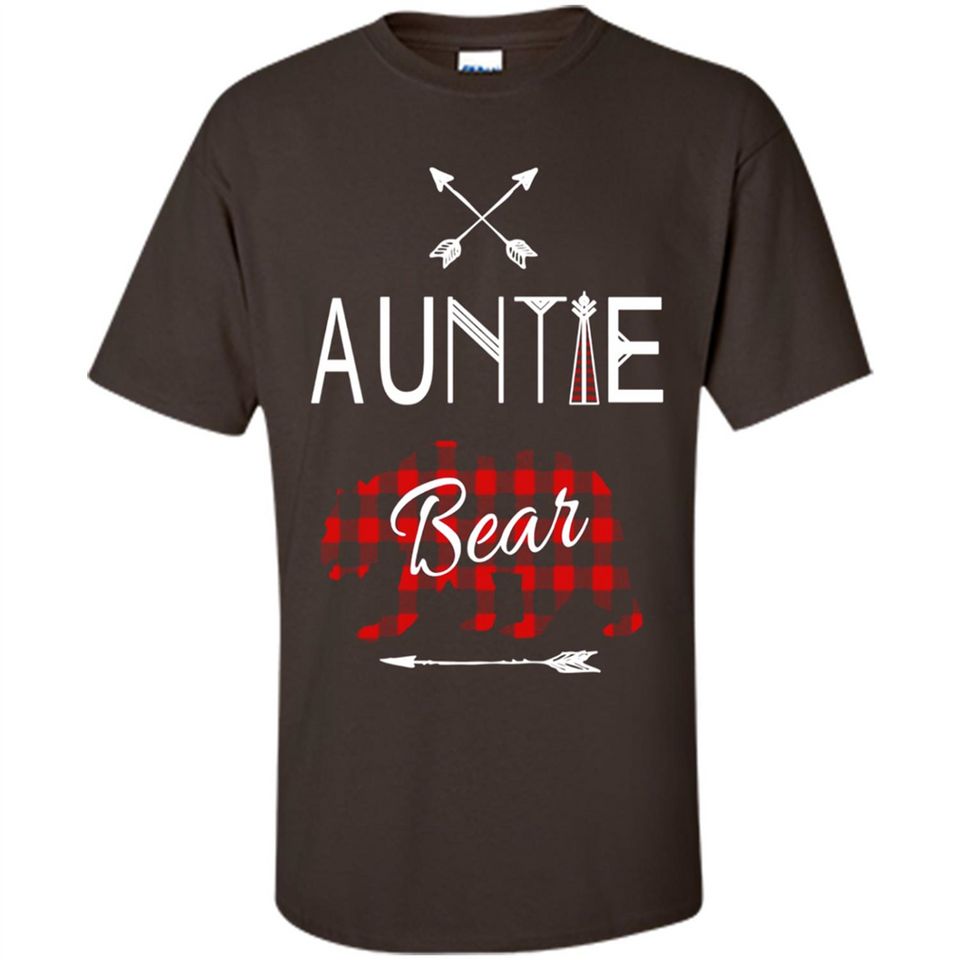 Aunt Shirt Buffalo Plaid Family Camp Bear Tee - Shirt