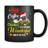 Pug Coffee Wonderful Christmas