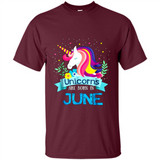 Unicorns are born in June Birthday Rainbow Gift Ladies Custom
