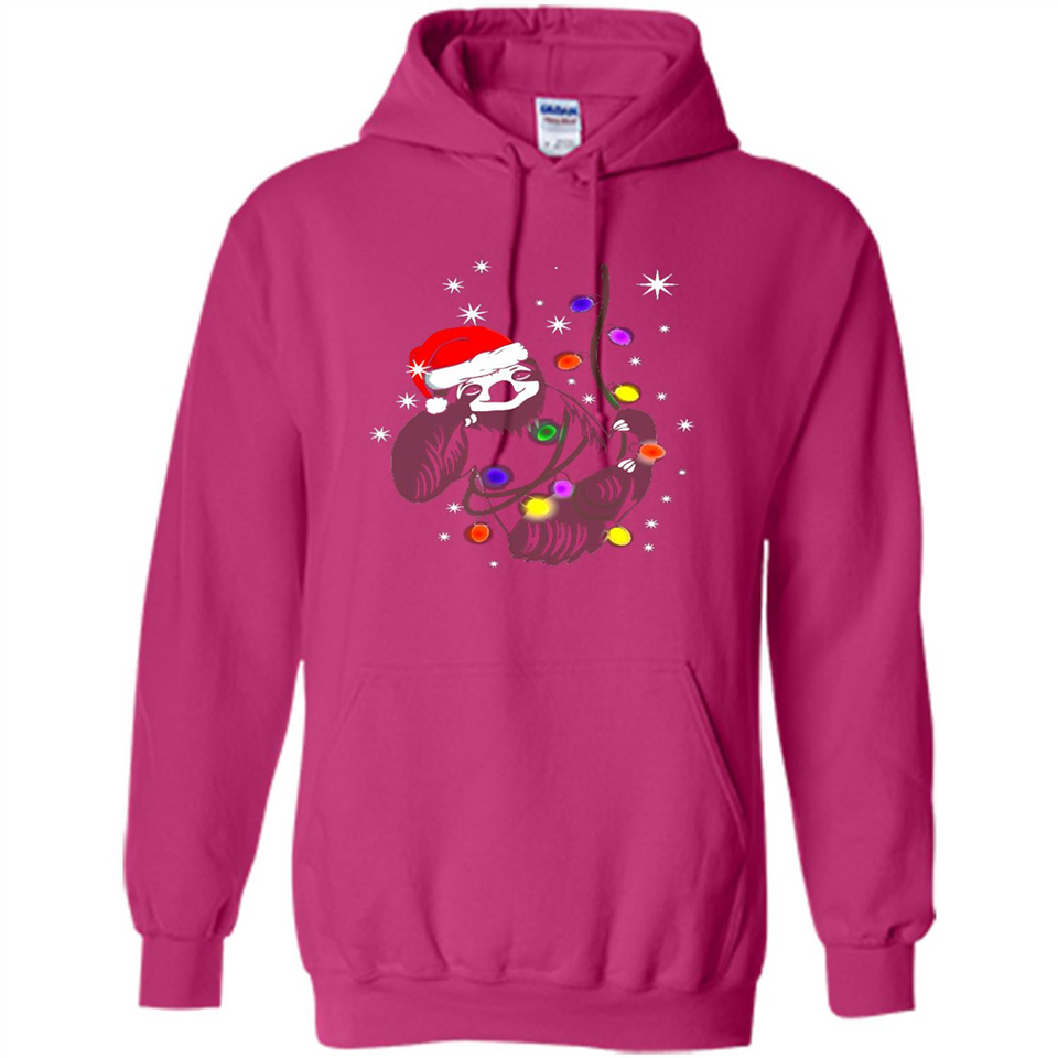 Cute Christmas Choloepus Sloth Santa Led Light Mug - Hoodie