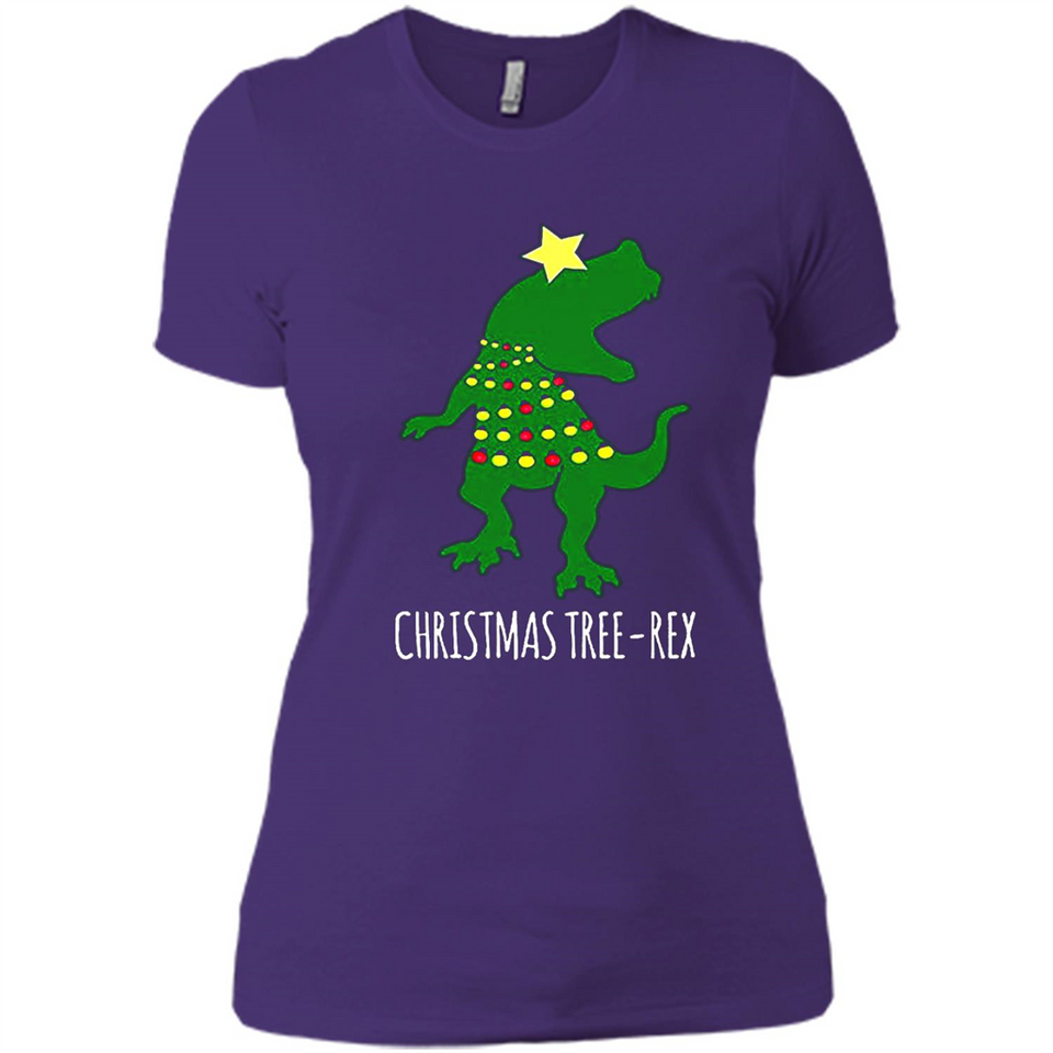 Christmas Tree Rex - Ladies' Boyfriend T-Shirt