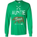 Aunt Shirt Buffalo Plaid Family Camp Bear Tee - Long Sleeve T-Shirt
