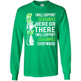 Shirt For Dr Seuss Cat And Seattle Seahawks Fans - Long Sleeve T-Shirt