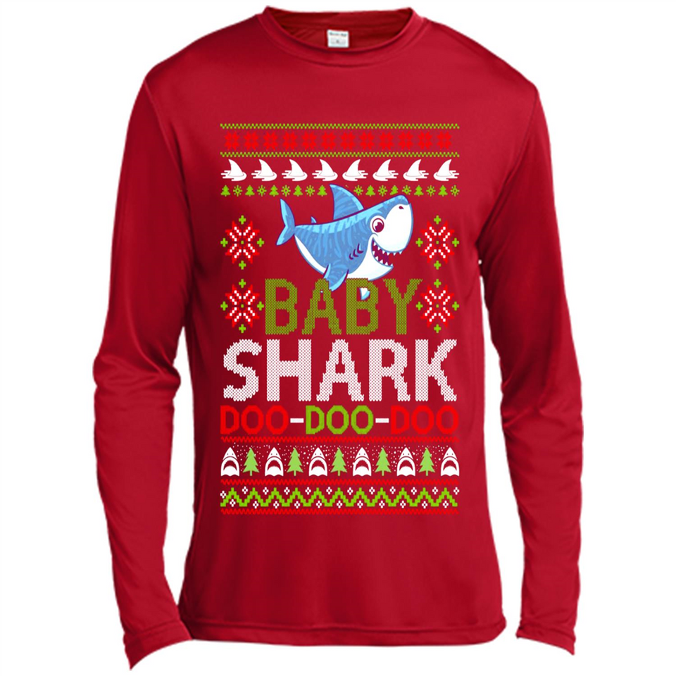 Baby shark Doo Doo Doo Christmas - Canvas Long Sleeve T-Shirt