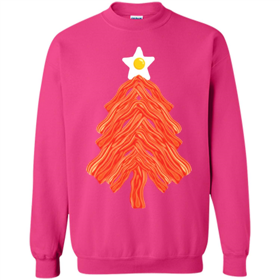 Bacon & Eggs Over Easy Fried Food Breakfast Xmas Tree Foodie - Sweatshirt