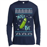Rick and Morty Pickle Rick Ugly Christmas Sweater - Canvas Long Sleeve T-Shirt
