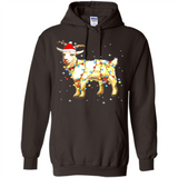 Christmas Lights Goat Wearing Santa Hat Funny Xmas - Hoodie