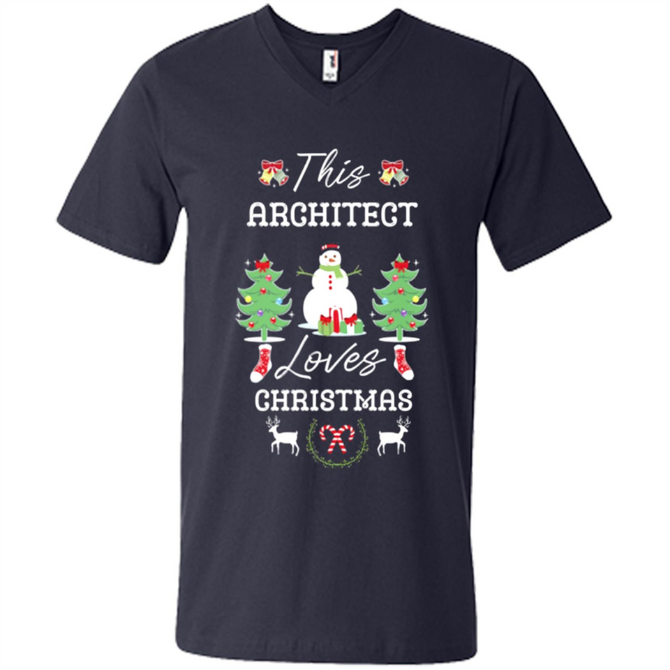 This Architect Loves Christmas Tree Shirt with Snowman