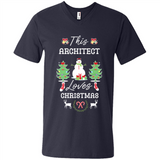 This Architect Loves Christmas Tree Shirt with Snowman