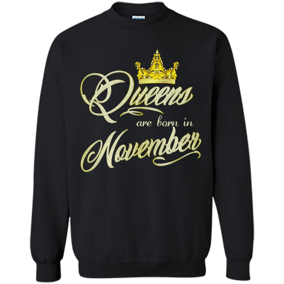 Queens Are Born In November Golden T-Shirt