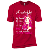 November Butterfly Girl - Premium Short Sleeve T-Shirt