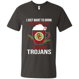 I Just Want To Drink Hot Chocolate & Watch USC Trojans Ugly Christmas Sweater PINGPONG